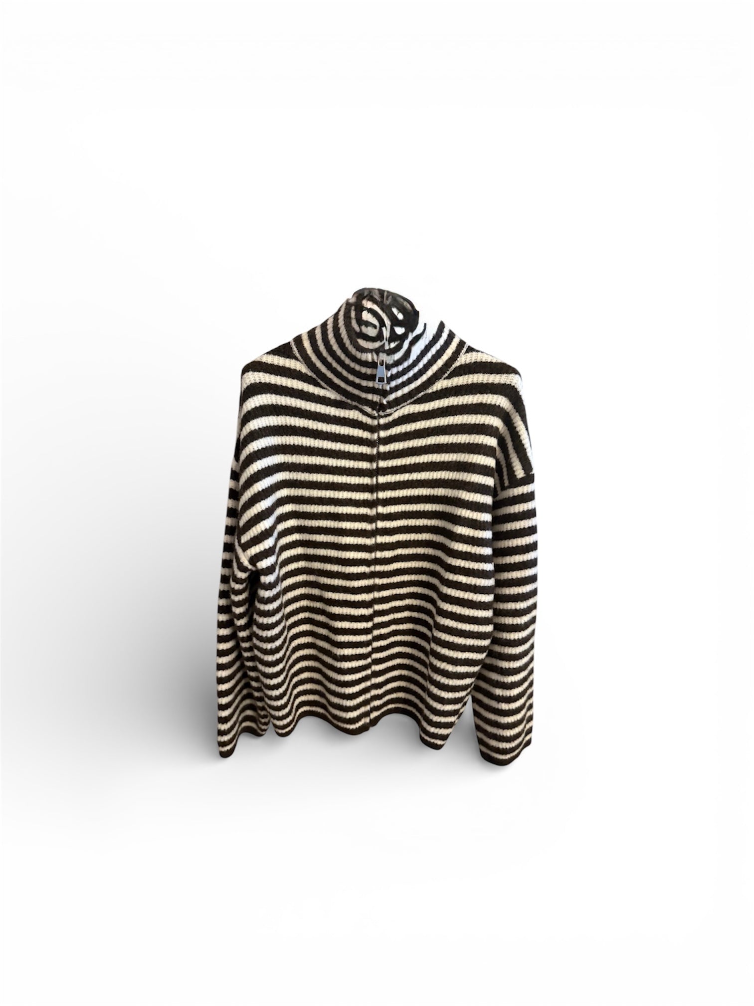 STRIPED ZIP KNIT