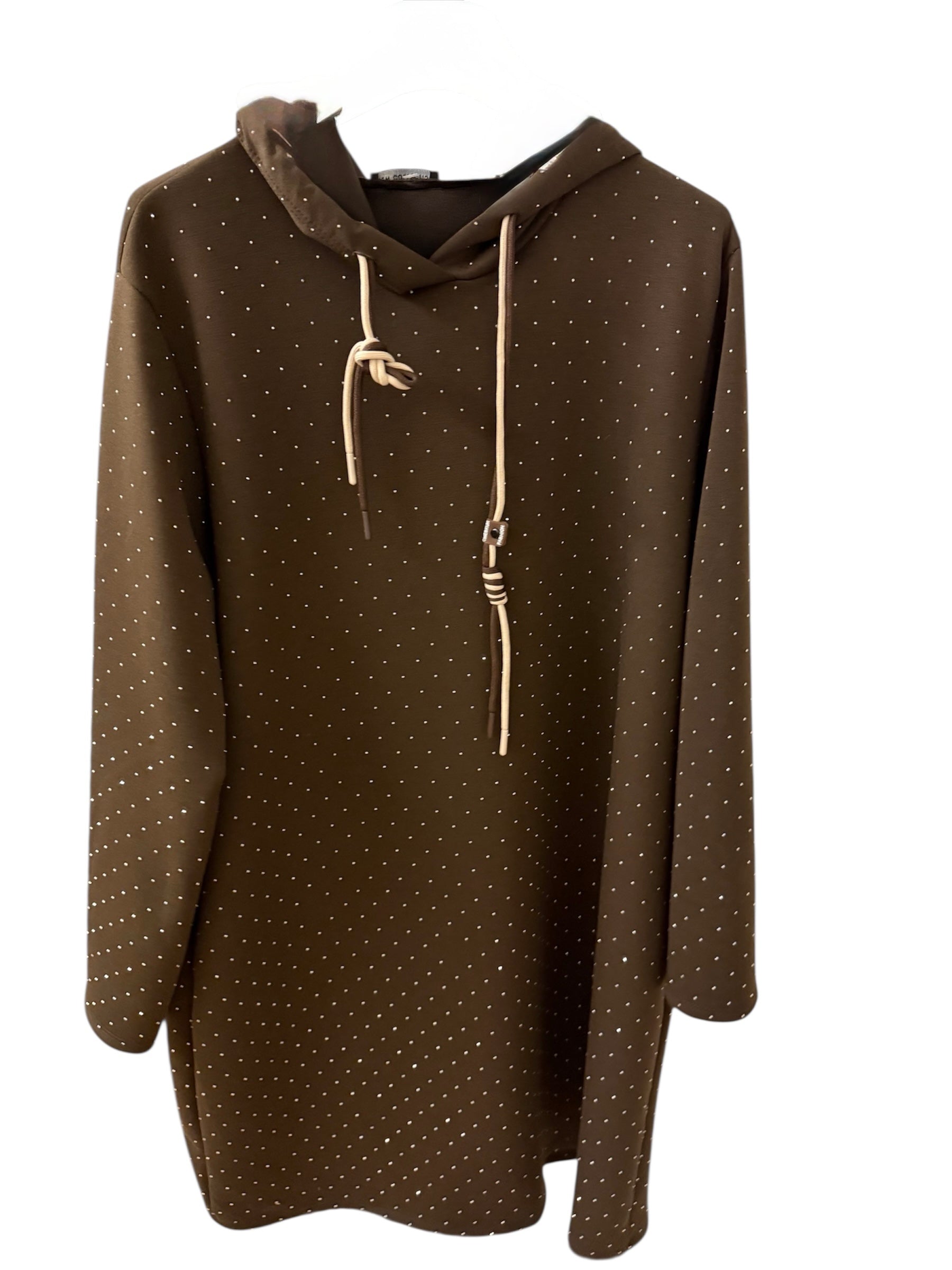 Longshirt oder Hoodie mit Glitzersteinchen