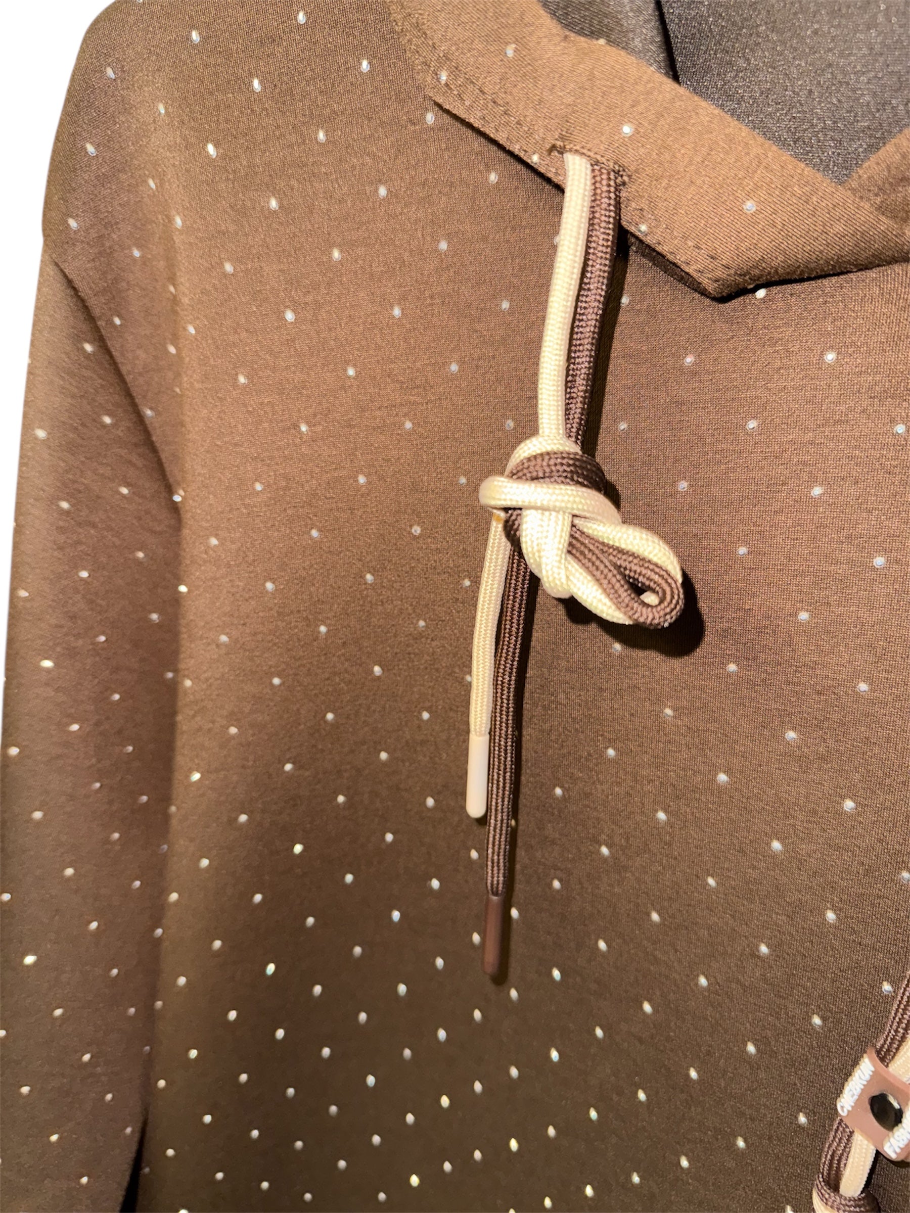 Longshirt oder Hoodie mit Glitzersteinchen